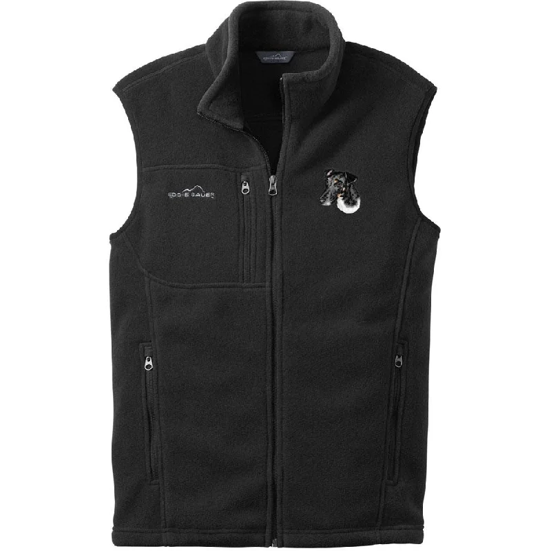 Smooth Fox Terrier Embroidered Mens Fleece Vest