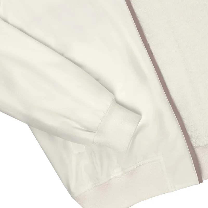 Padded Blouson in White with Detachable Hood