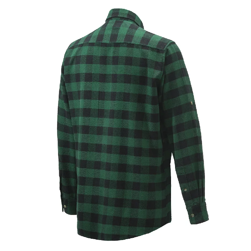 Beretta Overshirt Zippered Pocket Green Check