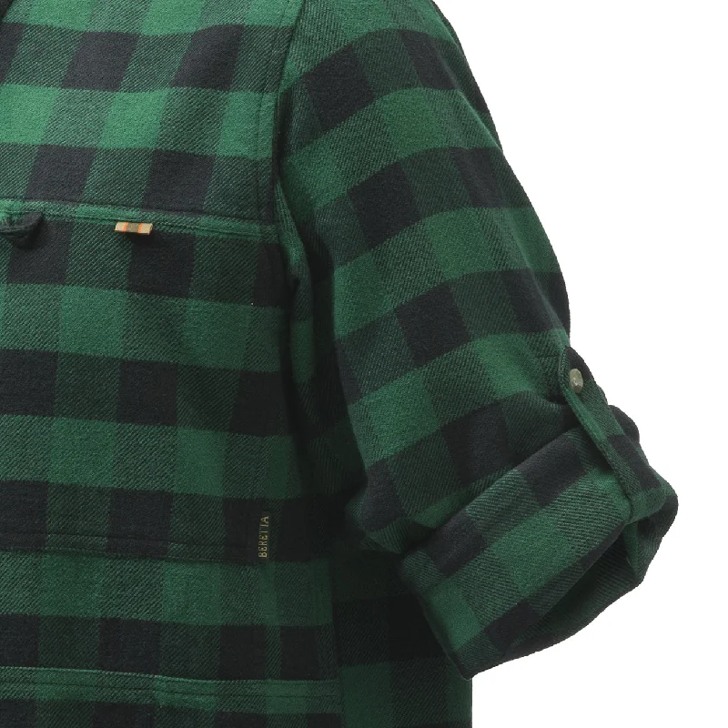 Beretta Overshirt Zippered Pocket Green Check