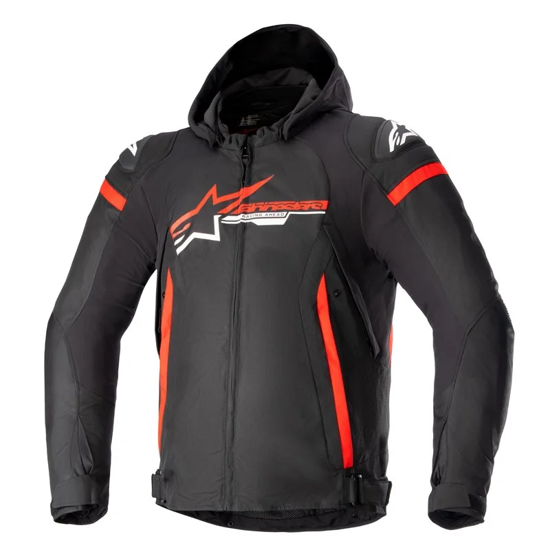 BLOUSON ALPINESTARS ZACA WATERPROOF NOIR ROUGE BLANC