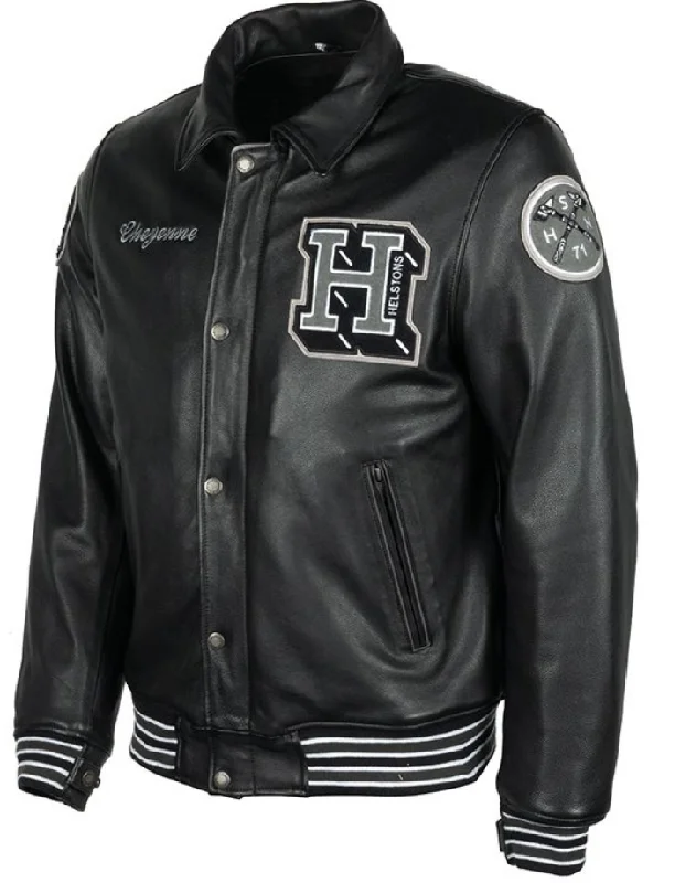 BLOUSON CUIR HELSTONS CHEYENNE NOIR