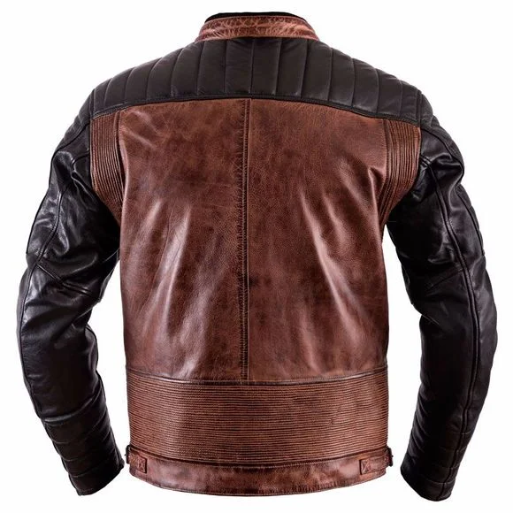 BLOUSON CUIR HELSTONS CRUISER RAG CAMEL NOIR