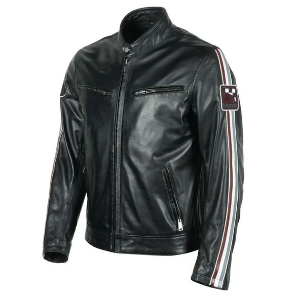 BLOUSON CUIR HELSTONS RACE NOIR