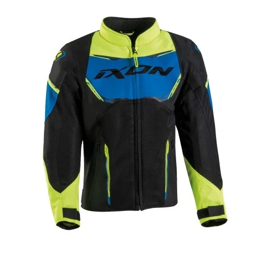 BLOUSON ENFANT IXON STRIKER AIR NOIR BLEU JAUNE