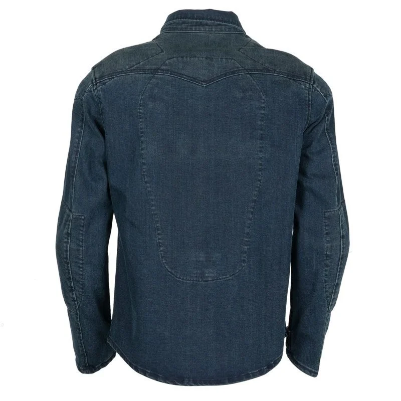 BLOUSON TOILE COTON HELSTONS VINCE BLEU DIRTY