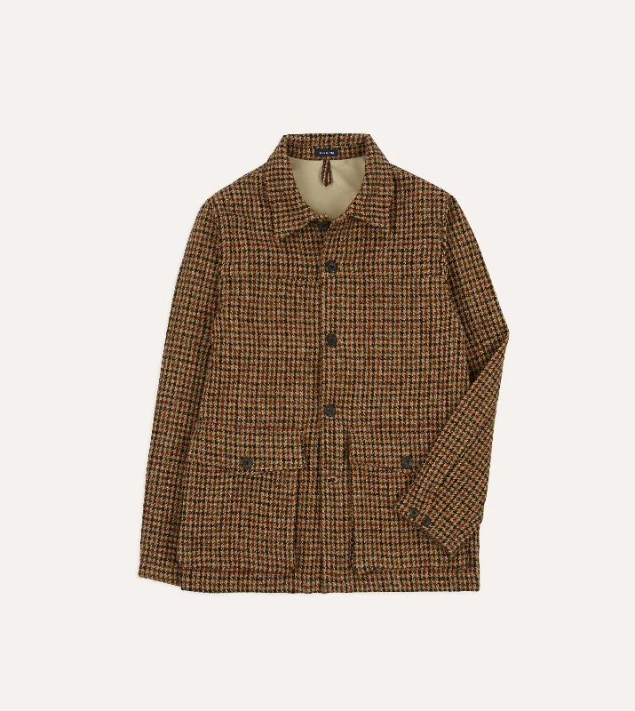 Houndstooth Check Harris Tweed Donkey Chore Jacket