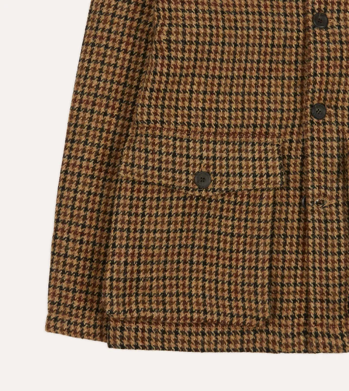 Houndstooth Check Harris Tweed Donkey Chore Jacket