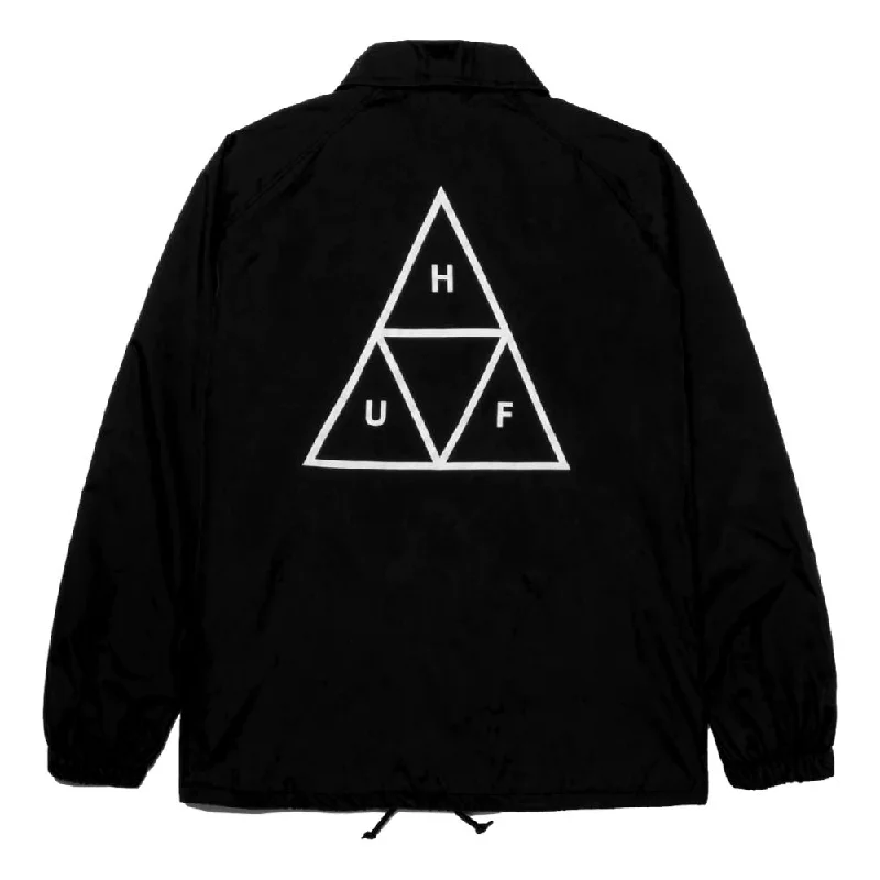 HUF ESSENTIALS TT COACHES JACKET-BLACK