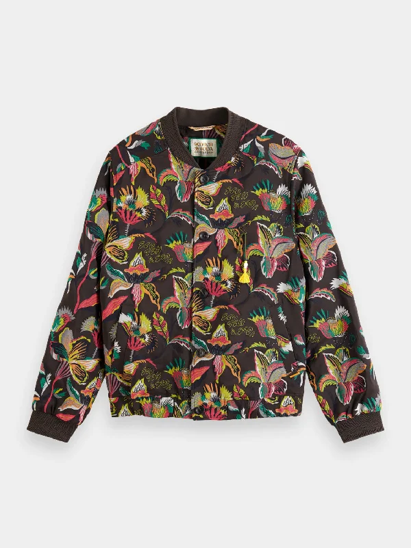 Jacquard bomber jacket