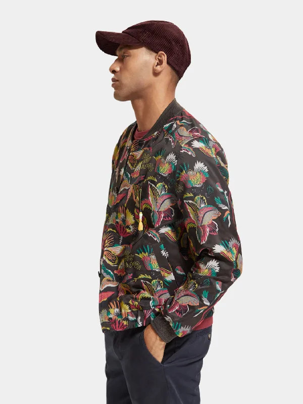 Jacquard bomber jacket