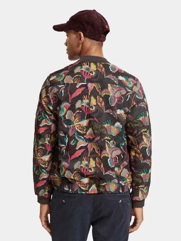 Jacquard bomber jacket