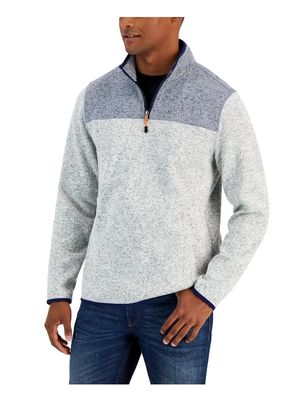 Mens 1/4 Zip Sweater Fleece Jacket