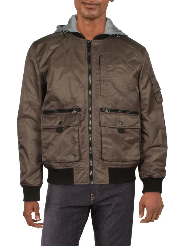 Mens Hooded Cold Weather Utility Jacket