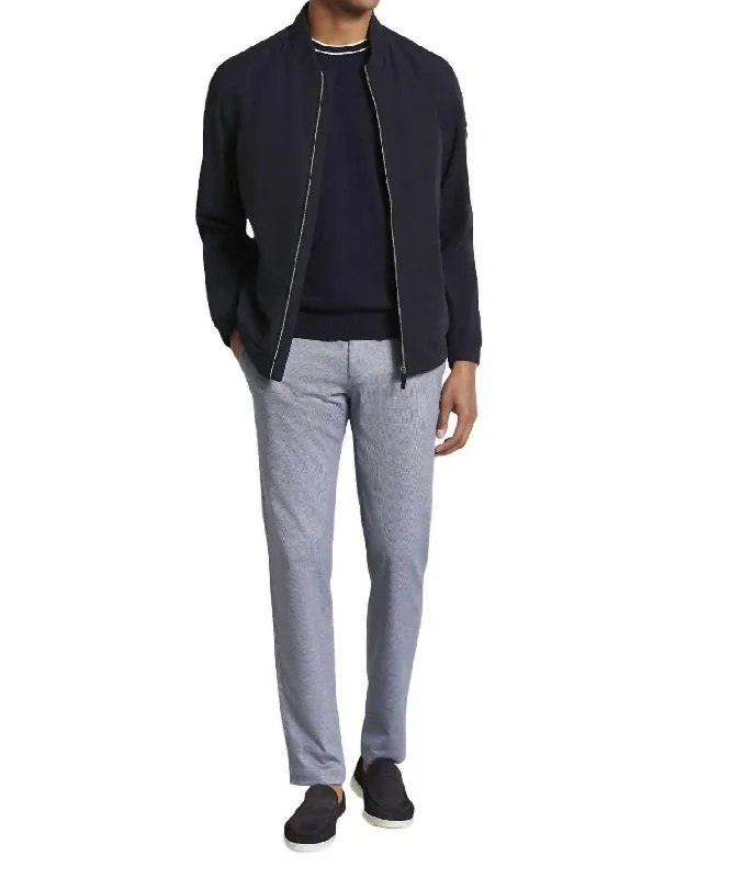 Men's Stretch Function Bomber Jacket In Navy Blue