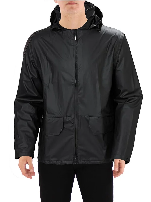 Mens Waterproof Long Sleeve Raincoat