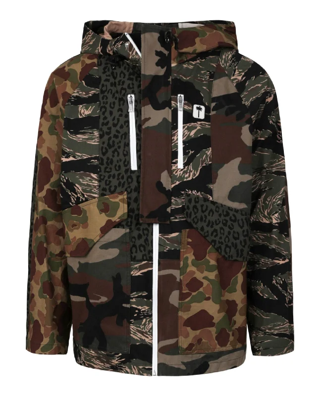 Multi-Print Parka Jacket