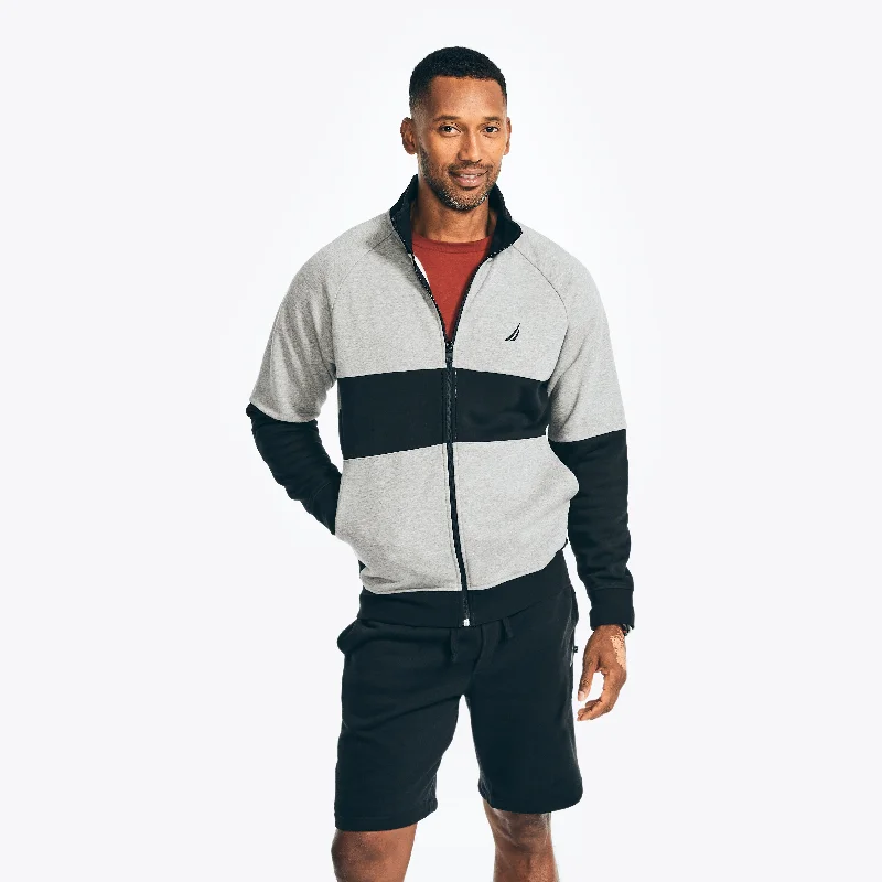 Nautica Mens Sustainably Crafted Colorblock Full-Zip Jacket