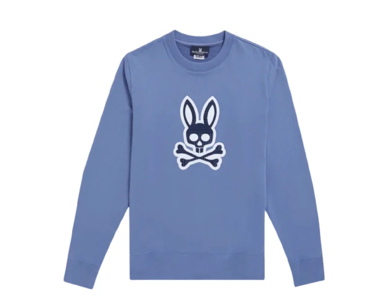 Psycho Bunny Liam Bal Harbor Blue Men's Big and Tall Sweatshirt B9S145S1FT-BHA