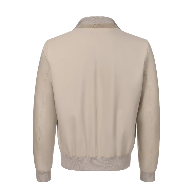 Reversible Windstorm Bomber Jacket in Light Beige