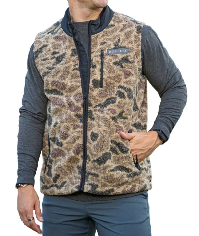 Rocky Mountain Sherpa Vest In Classic Camo