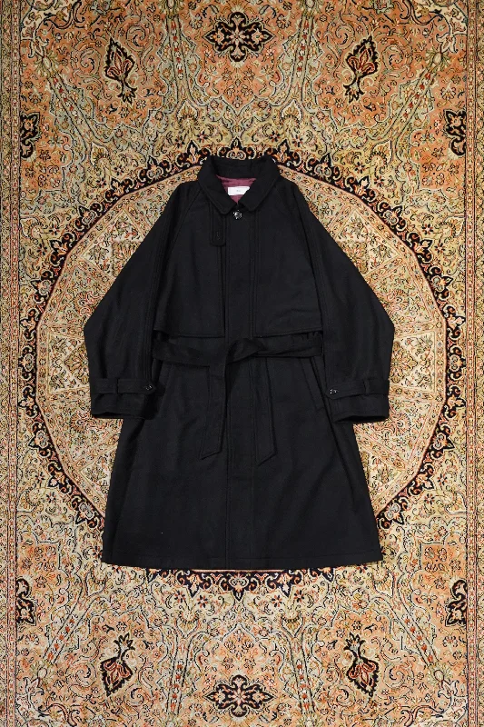 YOKE SOUTIEN COLLAR COAT (BLACK)