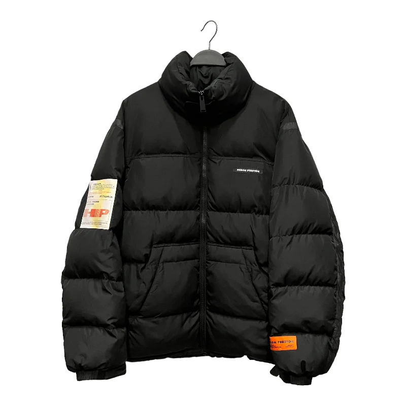 HERON PRESTON/Puffer Jkt/M/Nylon/BLK/Logo Puffer