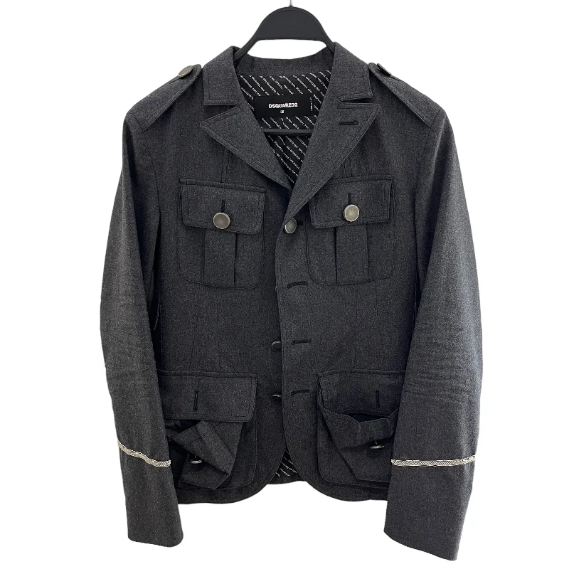 DSQUARED2/Military Jkt/38/Wool/GRY/MULTIPOCKET