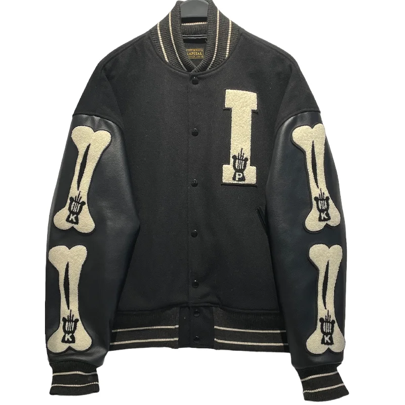 KAPITAL/Baseball Jkt/L/Polyester/BLK/