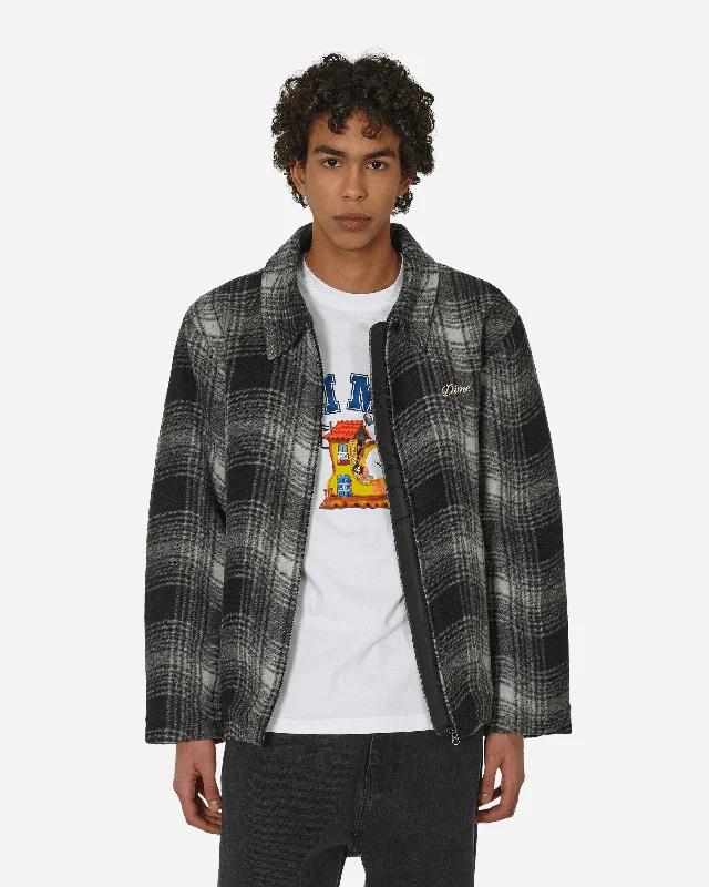 Wave Plaid Jacket Charcoal