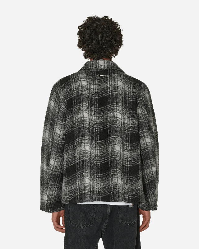 Wave Plaid Jacket Charcoal