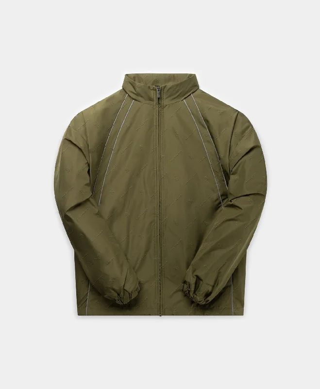 Green Taye Logo Relaxed Track Jacket