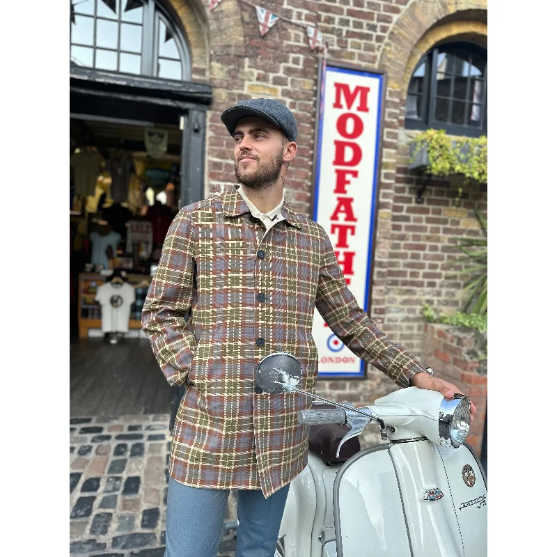 Guards - Montague Reversible Check Stone - Raincoat