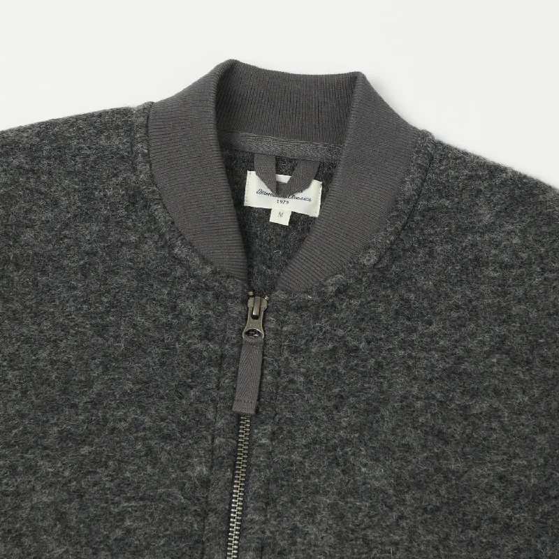 Hartford 'David' Knitted Wool Jacket - Charcoal