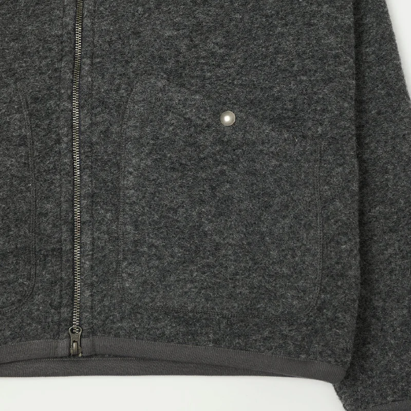 Hartford 'David' Knitted Wool Jacket - Charcoal