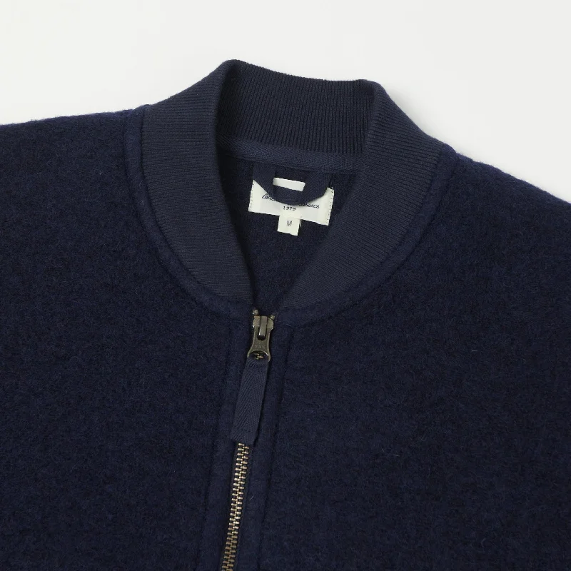 Hartford 'David' Knitted Wool Jacket - Navy