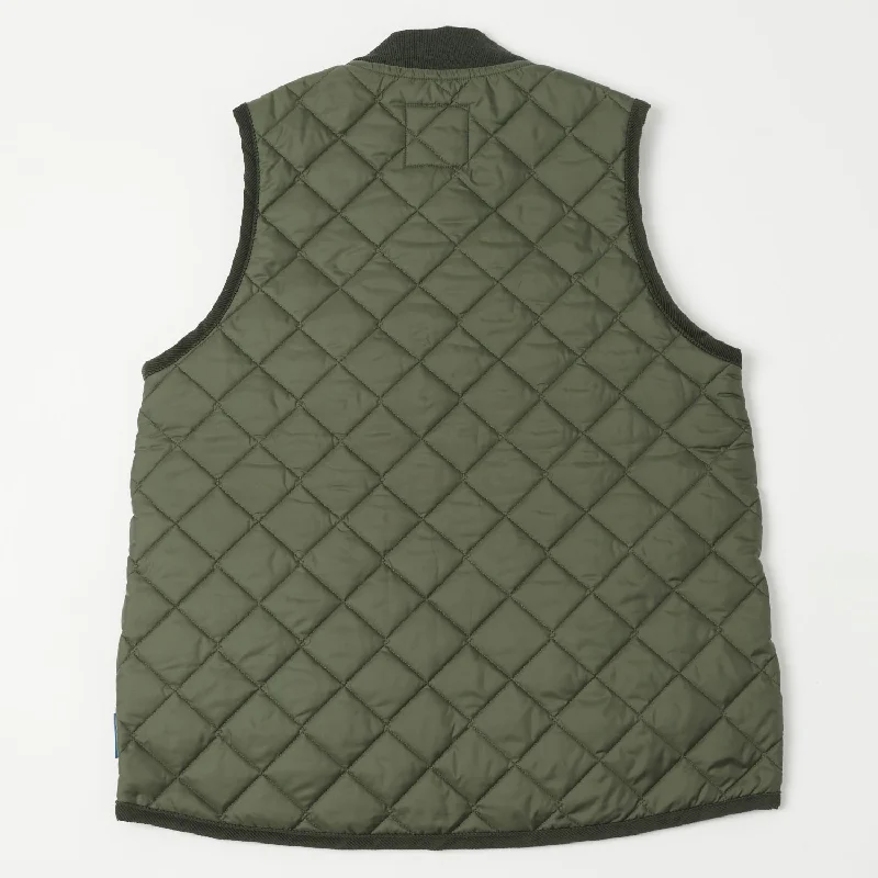 Lavenham Zip Bomber Gilet - Olive Green