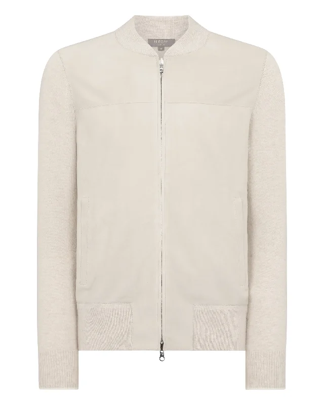 Men's Portland Suede Jacket Ecru White