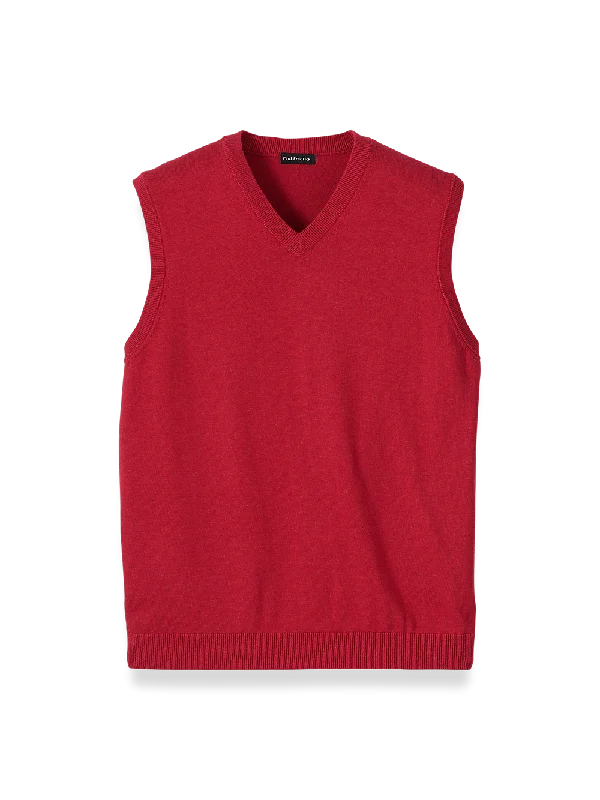 Supima Cotton Vest - Red