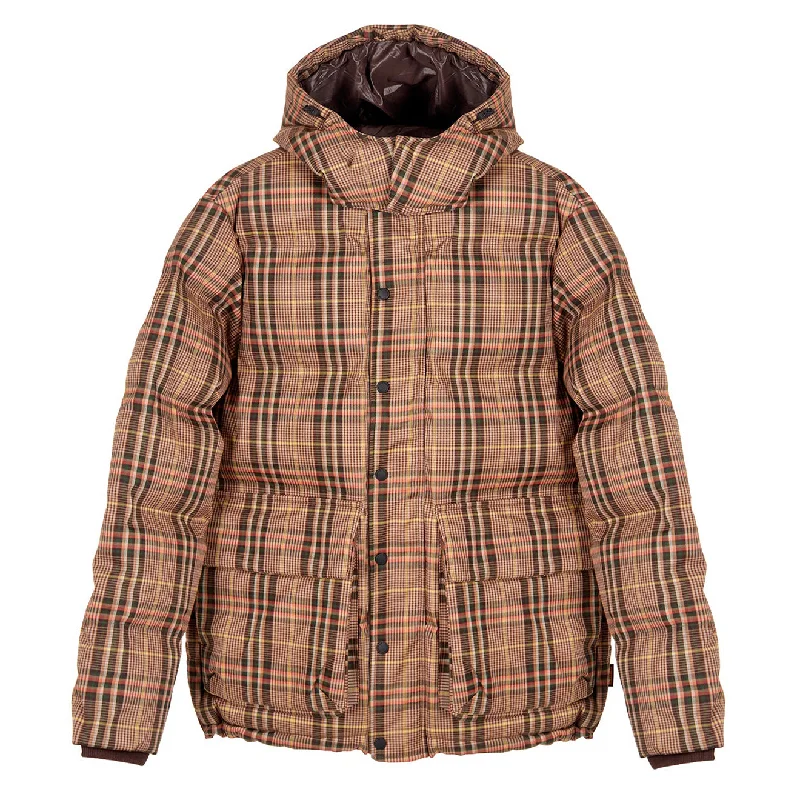 Hikerdelic Calland Plaid Puffer Jacket Brown Plaid