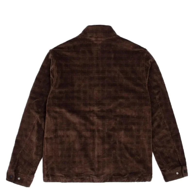 Hikerdelic Plaid Corduroy Track Jacket Brown