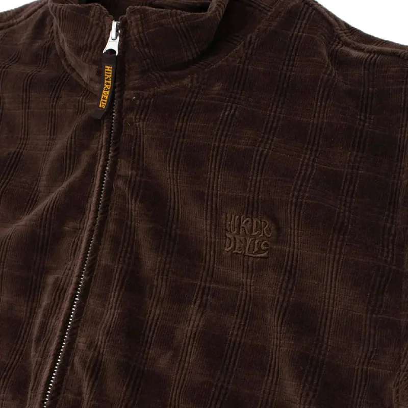 Hikerdelic Plaid Corduroy Track Jacket Brown