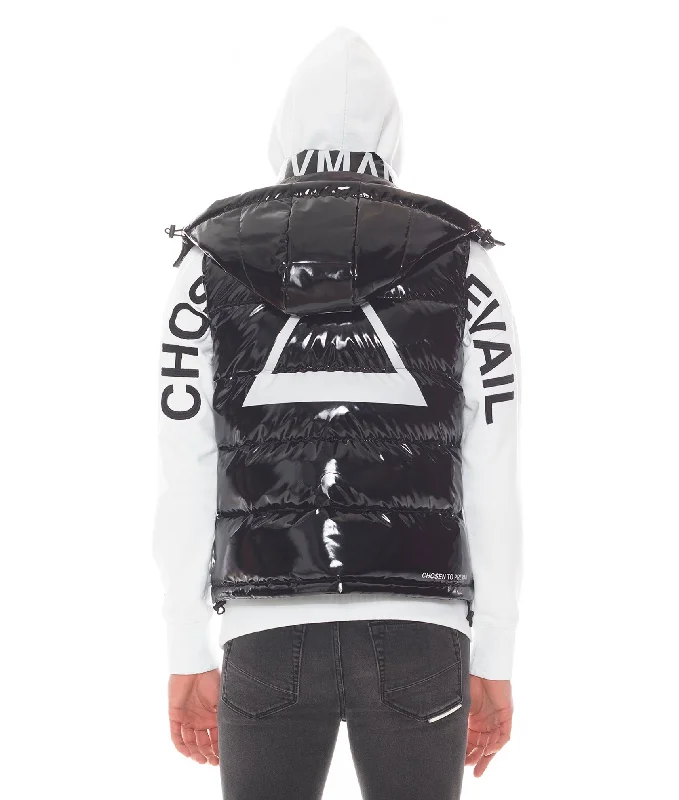 HVMAN PUFFER VEST IN BLACK