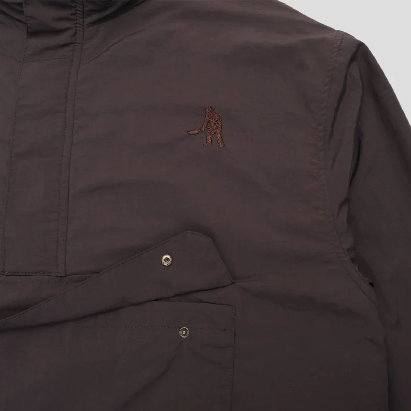 Pass~Port Pullover Lined Spray Jacket RPET - Dark Chocolate