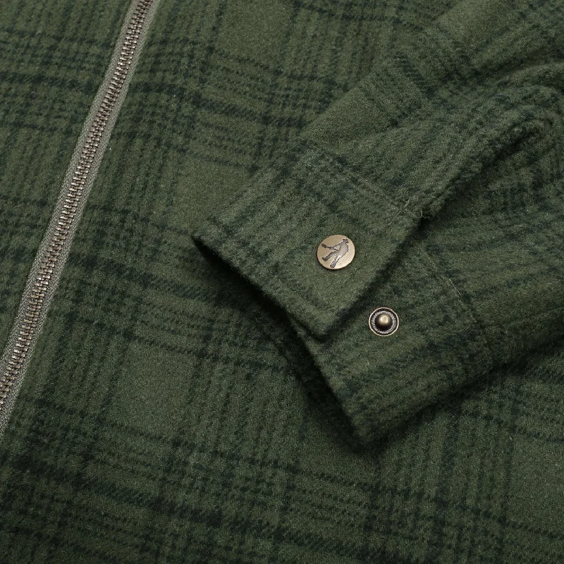 PASS~PORT ""WORKERS"" ZIP UP FLANNEL FOREST GREEN