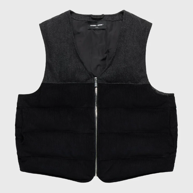 Tyson Corduroy Vest Black