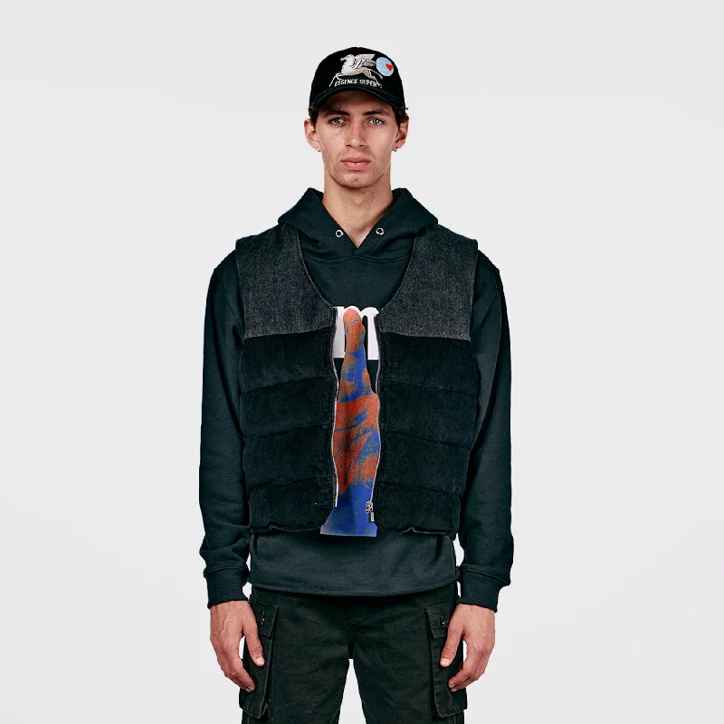 Tyson Corduroy Vest Black