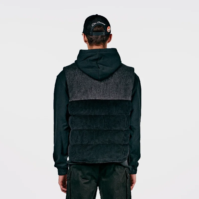 Tyson Corduroy Vest Black