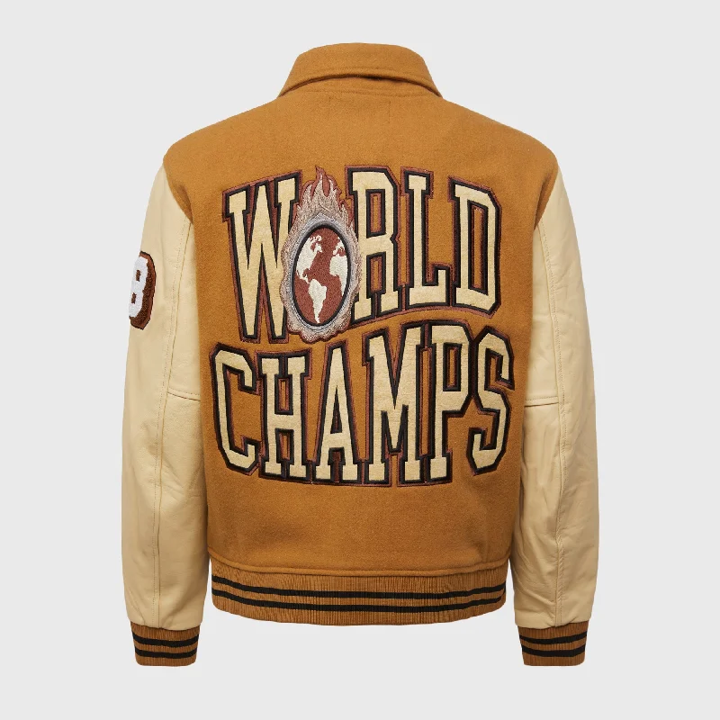 World Champs Letterman Jacket Brown