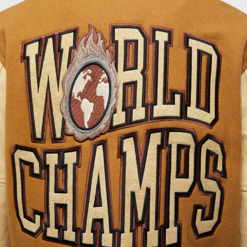 World Champs Letterman Jacket Brown